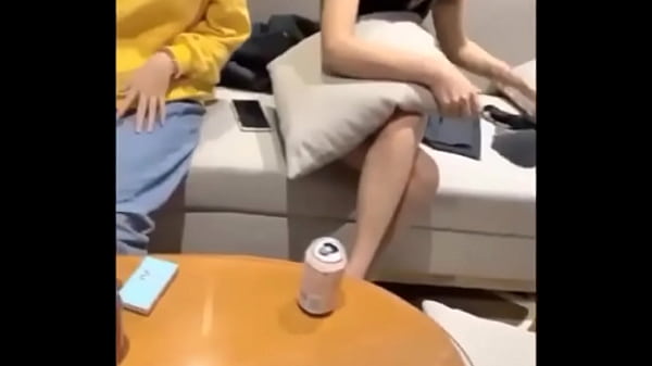 Friends playing strip game