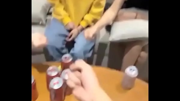 Friends playing strip game