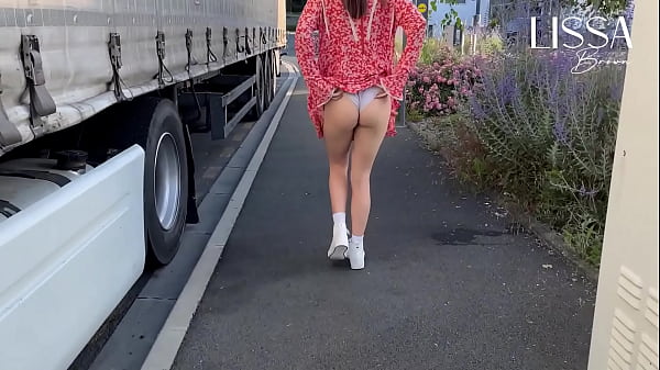 Hot woman shows off and touches herself on public bus