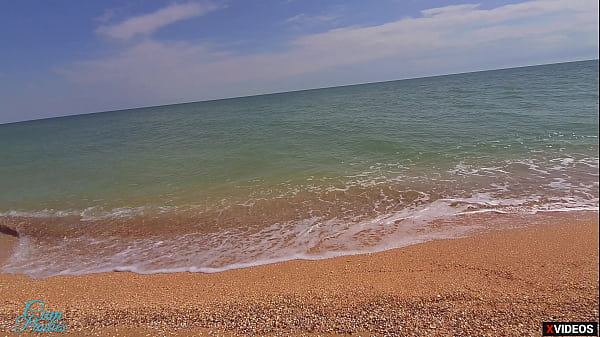 Stranger cum in my panties on the beach Risky public Creampie