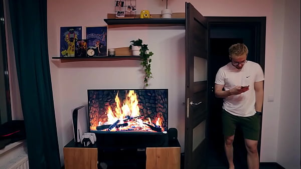 My nerdy step bro got turned on looking at my ass.