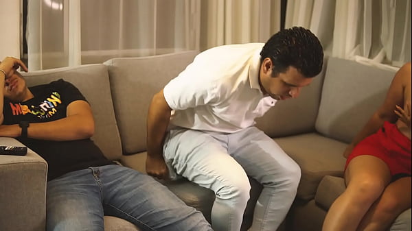My Stepmother and stepfather fuck me in the ass for the first time while my cuckold boyfriend is present, anal creampie! Naty Delgado and Kathalina7777