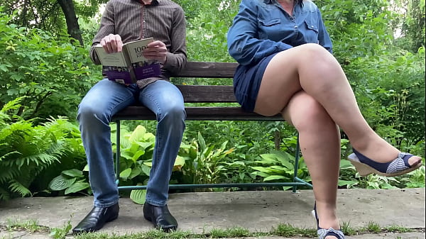 Pantyhose princess pissing in the park while I watch
