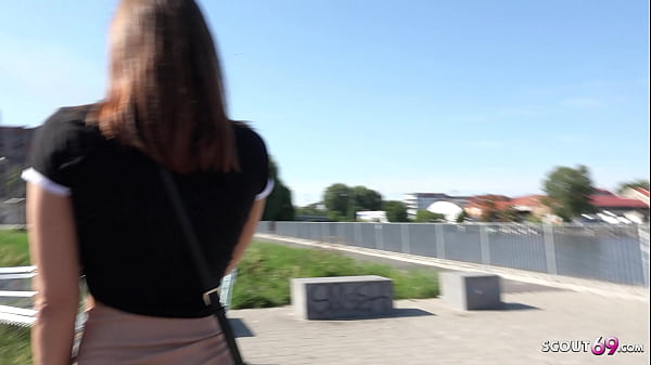 GERMAN SCOUT - Small Tits Fitness Model Mina K seduce to Casting Fuck at Lost Place Berlin