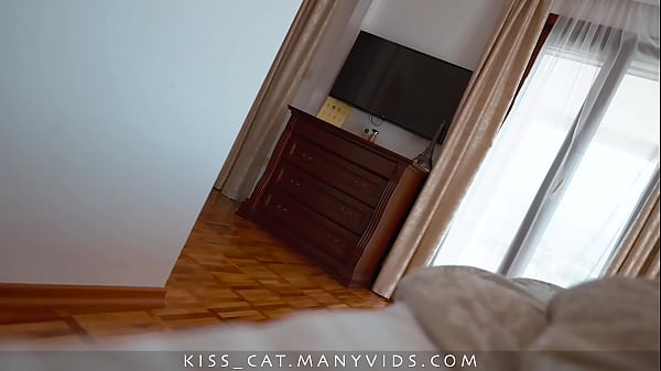 DAY 4 - Step mom share bed in hotel room with Step son - Surprise fuck creampie for Step mother!