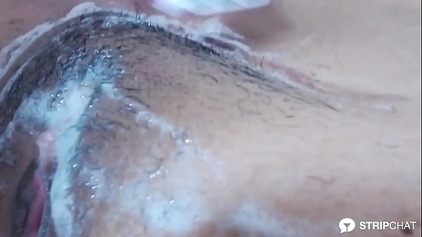 Violeta goddess gets her tight pussy shaved and fucked followed by a huge creampie!