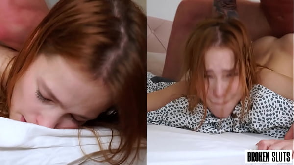 SHE NEEDS HELP WITH THE RENT - Skinny College Student Gets Owned By The Landlord