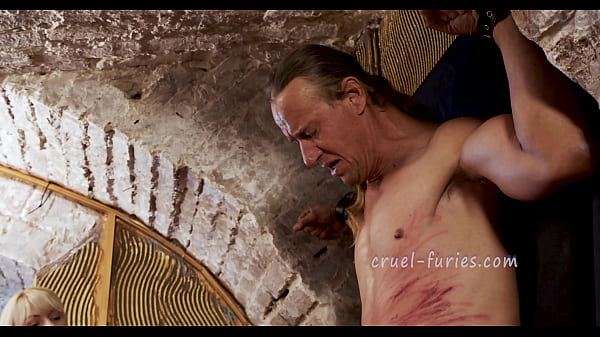 Cruel Blonde MILF Whips Guy's Cock