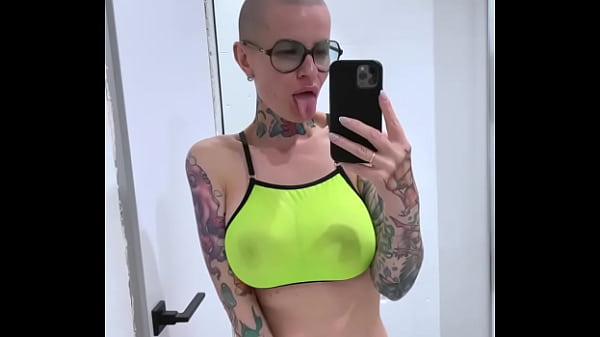 she powerful squirting on the mirror, a crazy slut with big tits