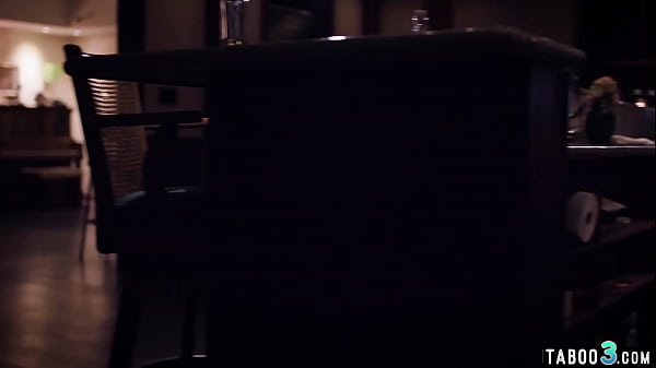 Aggressive skinny teen waitress Jill Kassidy seduces unsuspecting married boss