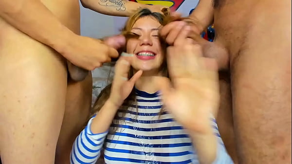 Latina slut deep throat fucked by and puke