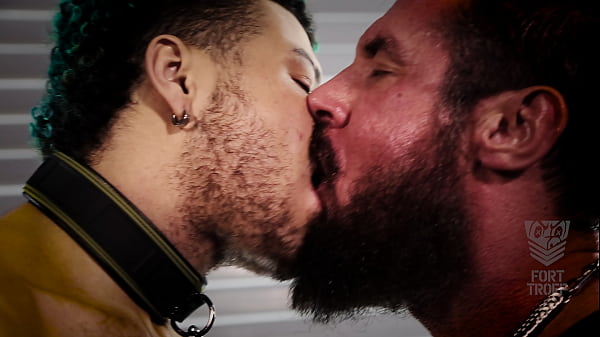 Leather daddy fucks twinks mouth Marco Stallion Malakai White