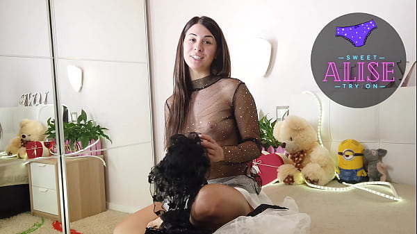 Panty try on and transparent lingerie haul