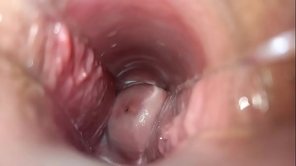 Orgasm inside the vagina close-up