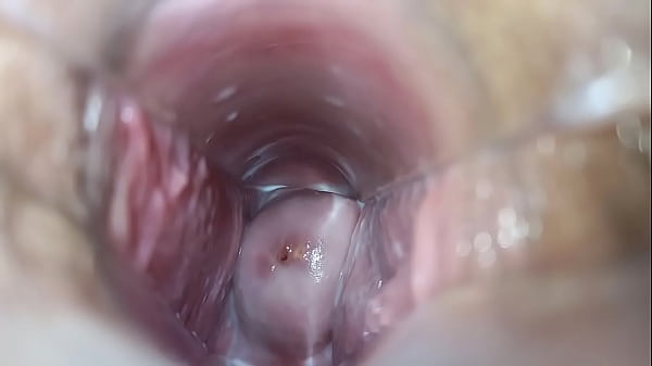 Orgasm inside the vagina close-up
