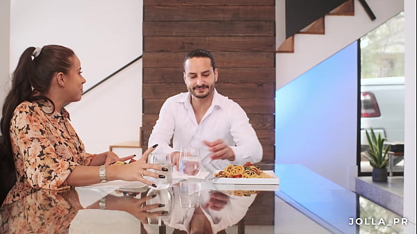 My hot Latina the invited me to her place for a romantic dinner date