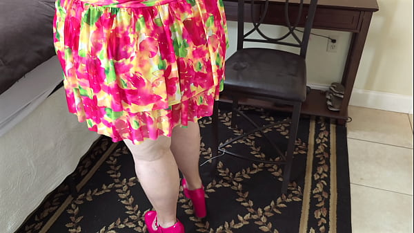 Fat BBW Mature Chubby White milf showing big naked booty ass and boobs close up - hijab woman in tight sexy mini dress no panties masturbating and flashing juicy wet pussy before work - jerk off and cum for me - ssbbw encouragement