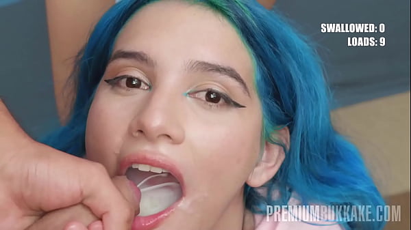 PremiumBukkake - Min Galilea swallows 64 huge cumshots in mouthful bukkake