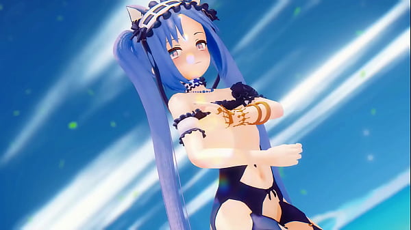Fate Grand Order Stheno Hentai Undress Dance Beach Pop In 2 Song Small Tits Mmd 3D Blue Hair Thumbnail