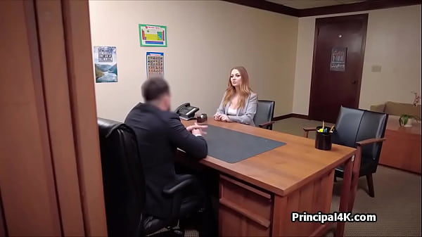 Principal records as she blows him nicely