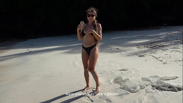 REAL Wild blowjob on the beach with stranger! Big Cock, Facial!