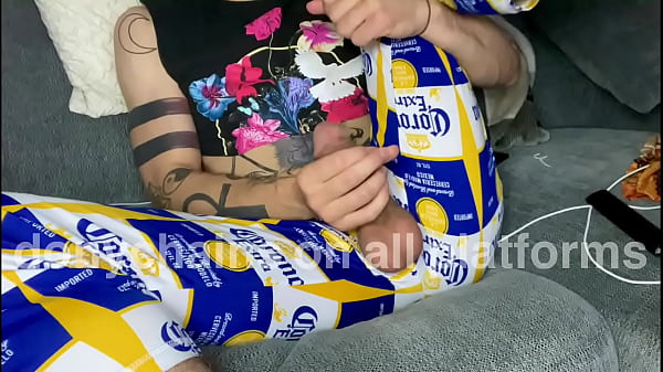 An excited beauty masturbates his slippery hand and rubs his ass