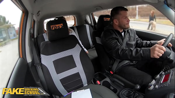 Fake Driving Instructor with Big Natural Tits Fucked POV