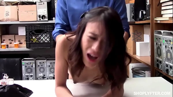 Brunette Asian Teen Shoplifter Agrees To Fuck With Officer
