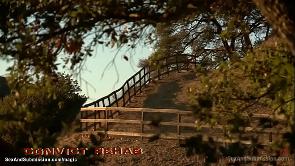 Busty slaves fucked on secluded ranch