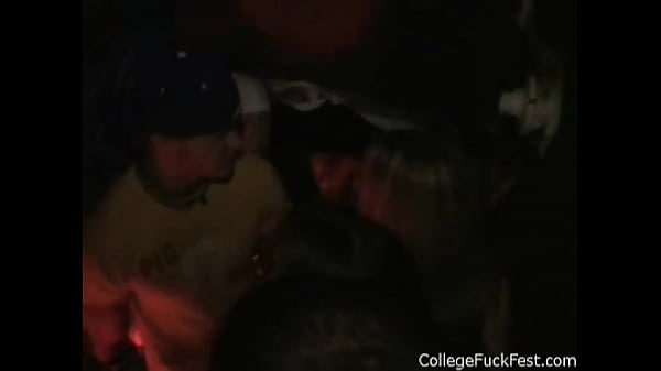Attention whore straddling and fucking during a College fuck Fest Party