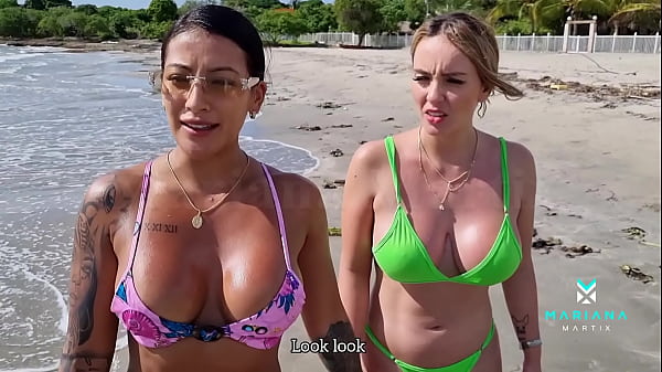 Three porn actresses have lesbian sex on a Colombian nudist beach- Big Squirt Mariana Martix - Sara Blonde - Kourtney Love