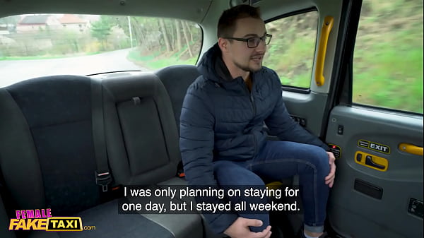 Female Fake Taxi Party guy given a sexual treat from a taxi driver with a really hot body