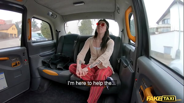 Fake Taxi Hippy chick gets a big dick deep inside her pussy