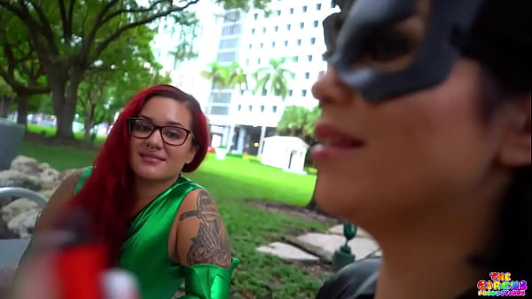 Best friends have a threesome after Halloween Party
