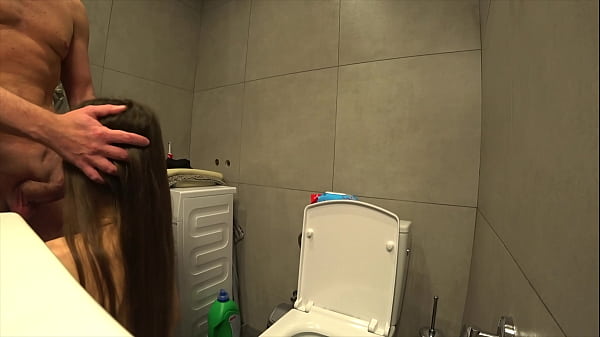 Cheating. Guy Fucks My Wife In The Bathroom When I'm At Work.Real Home Video