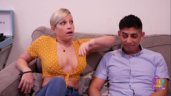 Passionate Kiss From Step Mom Made His Big Dick Hard