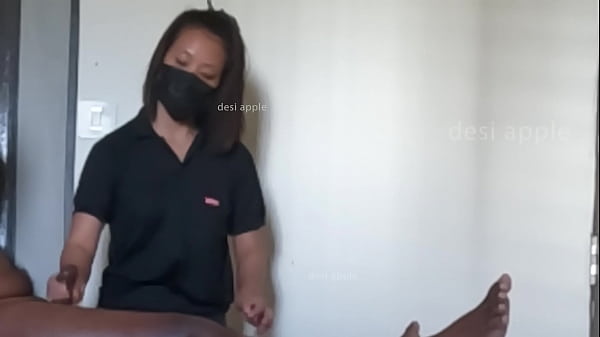 Indian teen massaging grandpa dick in spa