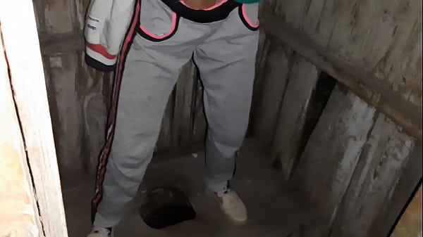 I caught my neighbor masturbating in the toilet on the street and I joined her - Lesbian Illusion Girls