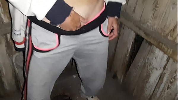 I caught my neighbor masturbating in the toilet on the street and I joined her - Lesbian Illusion Girls