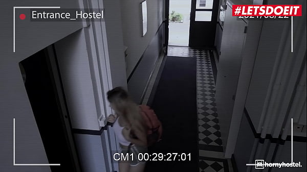 HORNYHOSTEL - (Katarina Rina, Christian Clay) - Big Tits Teen Caught Masturbating And Fucked By Horny Security Guard