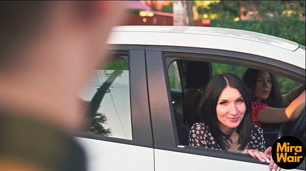 Girls stole a guy in the woods and fucked him