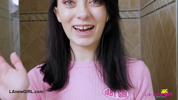 Naturally beautiful brunette took a shower Thumbnail