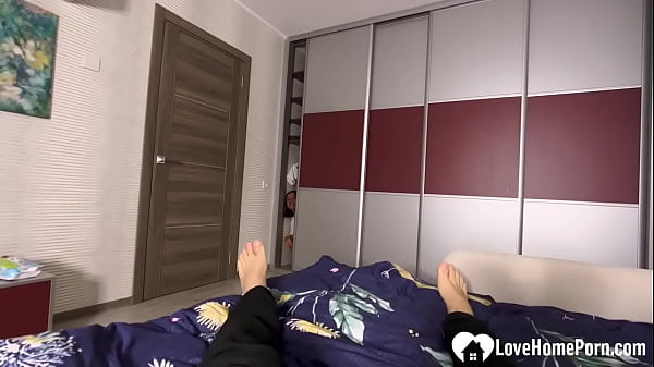 Big booty babe bounces on my staff