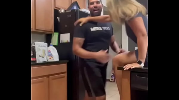 fat ass latin bitch almost gets railed on the kitchen bench