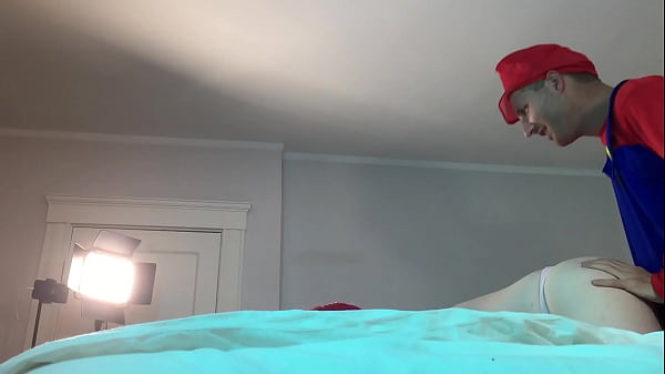 Mario Fucks Trans in Chastity