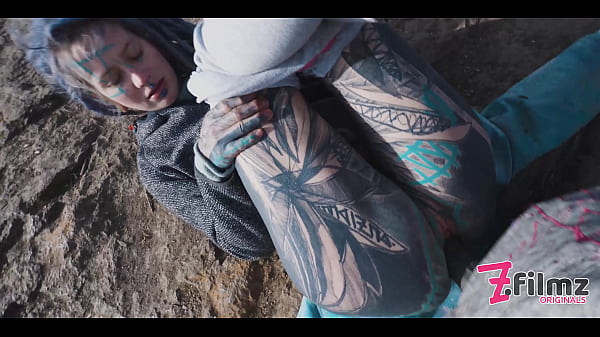 Tattoo Couple caught while wild ANAL public sex on a ruine