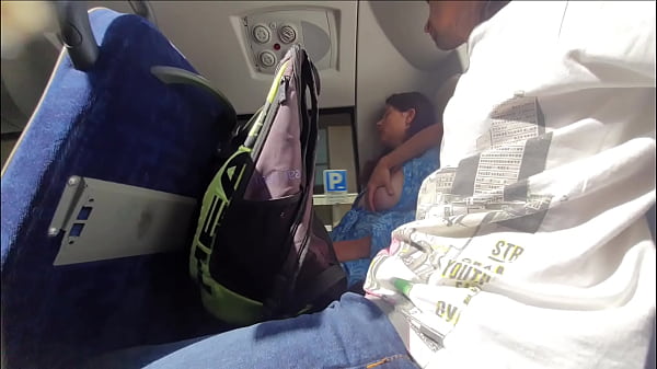 Stepson Suddenly starts Touching his Busty Stepmom's Tits and Pussy in the Bus after work