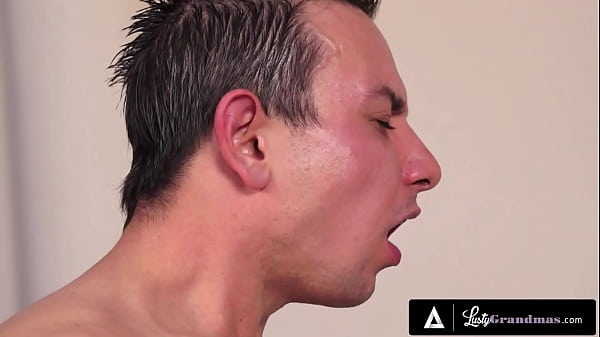 LUSTYGRANDMAS - Horny Old Lady Gets Her Mouth Full Of Cum From The earlier Gardener