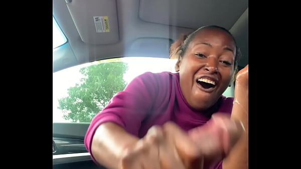 Quick handjob in car