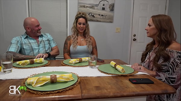 Misty likes to tease StepDad at the table